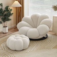 Canapé d'angle Lazy Petal en tissu, garni d'éponge, design moderne, luxe léger pour chambre, salon, balcon