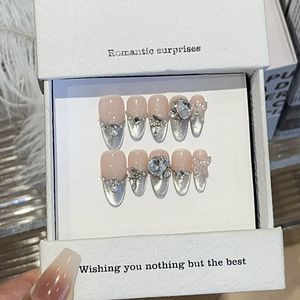 [ผลิตที่เซินเจิ้น] ชุดเล็บปลอมสำเร็จรูป 60 แบบ สีนู้ดเนื้อนุ่ม ดีไซน์สวยงาม ทำมือ ใช้งานได้ทันที ช่วยเพิ่มความสว่างให้เล็บ  พร้อมตกแต่งลาย<span class=keywords><strong>เล็บ</strong></span> - Product Image 2