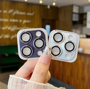 PROMAX แผ่นกันรอยซีดีสำหรับ iPhone 16 15 14, โลหะอลูมิเนียมอัลลอยกระจกเทมเปอร์ฝาครอบเลนส์กล้องโทรศัพท์ - Product Image 6