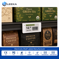 LEEKA - Etiqueta de Precio Digital Inalámbrica de 2,13 Pulgadas, Etiqueta Electrónica para Estantes, Pantalla de Precio de Cuatro Colores para Almacenes y Supermercados