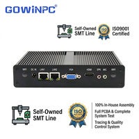 Mini PC Embebido Intel J1900 J1800 N2840 con Doble LAN Gigabit, 6 USB, 1 COM, HDMI, VGA, WiFi y 4G para Gateway SCADA