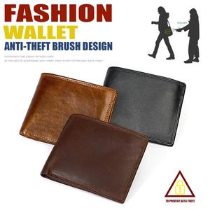 กระเป๋าสตางค์แบบสั้น Andong สำหรับผู้ชาย หนังวัวแท้ แฟชั่น ป้องกัน RFID - Product Image 2
