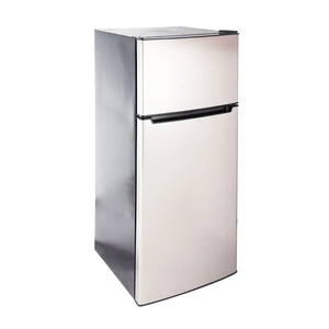 Réfrigérateur double porte <span class=keywords><strong>noir</strong></span> 210L avec congélateur supérieur pour la maison, fabrication OEM - Product Image 2