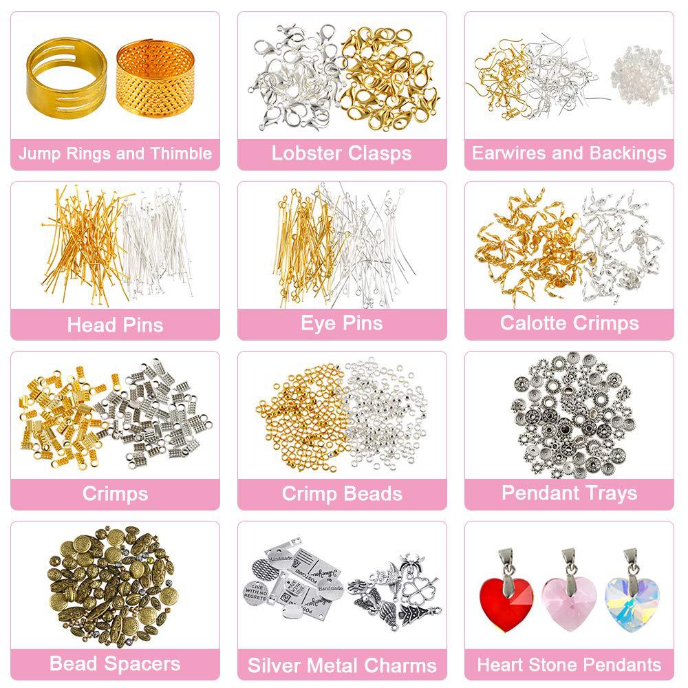 Hot Sell Necklace Bracelets Earrings Making Repair Tools Jewelry Findings Crystal DIY Jewelry Making Supplies Kit for Girls