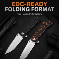 Couteau pliant en acier 5CR14 avec manche G10, couteau tactique de survie en plein air, couteau de camping EDC