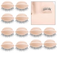 Cils de paupières en silicone amovibles de remplacement pour outil de beauté de tête de mannequin pour la formation des cils