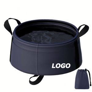 Lavabo de voyage pliable portable, bol pliable pour le lavage des pieds et du visage en extérieur, évier de camping léger pour cadeaux promotionnels - Product Image 1
