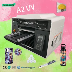 Zunsunjet Rip Software Gratis Uv Flatbed Printer A1 A2 A3 Formaat Skateboard Uv Printer Met Vernis Xp600