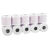 Papel Térmico para Fax ECG/EKG de Foison Factory, Rollo de 50mm/80mm, Ancho Personalizado, 100% Pulpa de Madera, Cuadrícula Roja, Larga Duración