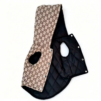 Gilet pour chien en coton écologique durable, manteau d'hiver à capuche de couleur unie de luxe pour grands chiens, vente en gros par le fabricant