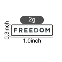 Épinglette en émail minimaliste avec inscription « Freedom » pour veste, sac à dos et tenue décontractée, accessoire de mode et de décoration