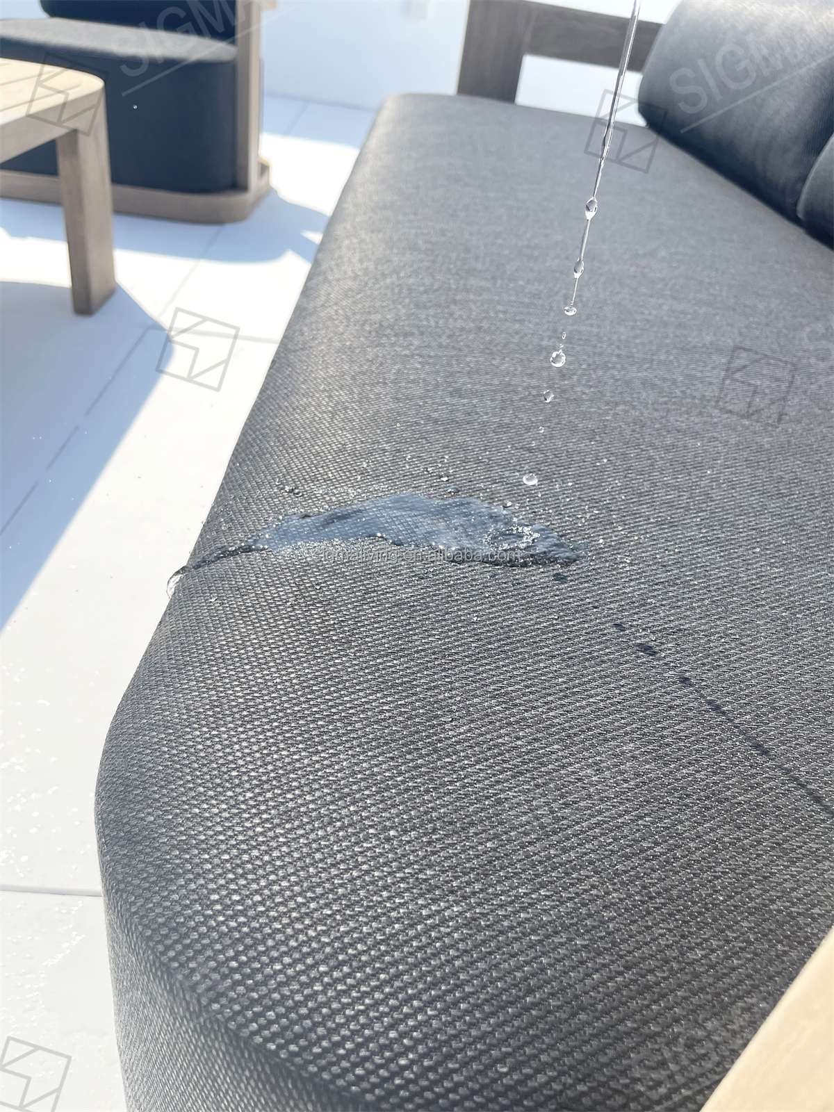 New Luxury Design Sofa Set Garden Leisure Teak Sofa Outdoor Hotel Waterproof Teak Wood Sofa Chair