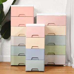 Factory Wholesale Household 4 Tier Storage Cabinet Plastic Drawer Baby Wardrobe