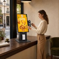 Kiosco de Autopedido y Pago de Escritorio Genevision de 15.6" con Menú Digital, Conexión Wi-Fi y Diseño Portátil - Gran Venta de Fábrica