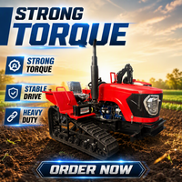 Tractor Agrícola de 80HP con Descuento, Tractor de Orugas Hidráulico Diésel con Certificación CE e Implementos Agrícolas