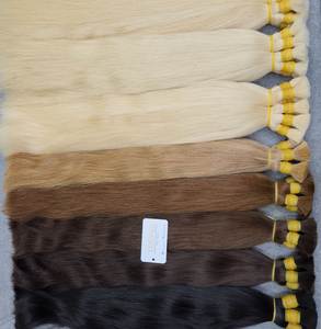 Extensiones de cabello humano liso rizado y ondulado natural a granel vietnamita de alta calidad estilo informal dibujado Doble - Product Image 3