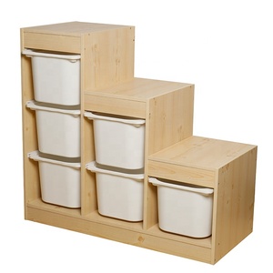 Enfants enfants en bois 6 étagère cube <span class=keywords><strong>jouet</strong></span> <span class=keywords><strong>meuble</strong></span> de <span class=keywords><strong>rangement</strong></span> <span class=keywords><strong>avec</strong></span> plastiques bacs - Product Image 4