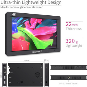 FEELWORLD FW703 7-inch 3G-<strong>SDI</strong> 4K HDMI on Camera <strong>Monitor</strong> 7" IPS with <strong>SDI</strong> 4K HDMI Touch Screen Dslr Field <strong>Monitor</strong> - Product Image 4