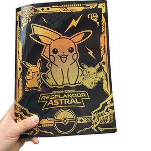 <span class=keywords><strong>Album</strong></span> portable pour cartes <span class=keywords><strong>Pokémon</strong></span> <span class=keywords><strong>Pikachu</strong></span>, 432 emplacements, reliure dorée brillante, rangement durable pour cartes à collectionner TCG - Product Image 3
