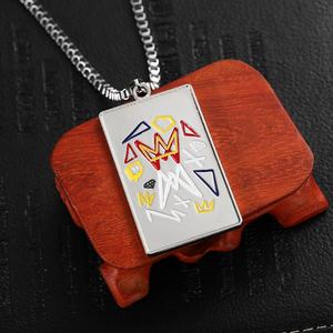 All'ingrosso medagliette per cani in lega di zinco smalto in metallo medaglietta per cani collana da <span class=keywords><strong>uomo</strong></span> Logo personalizzato lettera 3D oro argento nero collana per gli uomini - Product Image 2