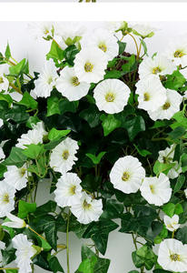 Cesta colgante de pared de Gloria DE LA MAÑANA simulada, flores artificiales, <span class=keywords><strong>Trompeta</strong></span> de Gloria DE LA MAÑANA Artificial adecuada - Product Image 5