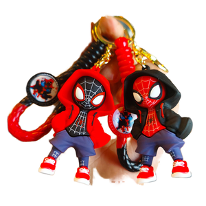 마블 영화에서 핫 스파이더 맨 애니메이션 키 체인 인형 금속 및 PVC 폭발 열쇠 고리 작은 선물 - Product Image 1