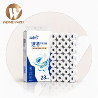 Papier toilette personnalisé avec logo, soluble dans l'eau, à dissolution rapide, compatible avec les fosses septiques, OEM, marque privée, vente en gros, en vrac