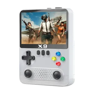 Consola de videojuegos Retro X9 2000mAh 3.5in Pantalla IPS Consola de juegos portátil 11 emuladores para PSP Regalo para niños y adultos