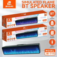 Haut-parleur sans fil -715 avec lumière d'ambiance dynamique effet flamme, batterie rechargeable, étanche IPX-4 pour usage domestique et extérieur