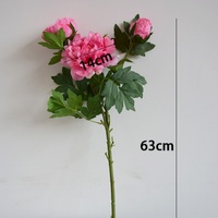 YOPIN-8191 Fleur de pivoine artificielle en soie de haute qualité pour la décoration de salons de thé, de cafés et de mariages