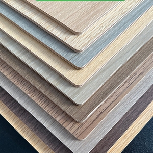 18mm高光沢チーク材メラミン<span class=keywords><strong>MDF</strong></span>ボードE1ホルムアルデヒド発光複合床材と外壁パネル用 - Product Image 4