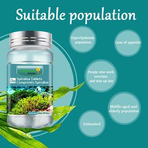 Natural Spirulina Gummy Candy Mint 500mg 100 Capsules Bottle Supports Immunity Energy Daily Nutrition Rich Chlorophyll Fiber - Product Image 5