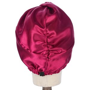 Bonnet de nuit en satin de soie réglable pour femmes, avec bande élastique, véritable soie des deux côtés, cadeau - Product Image 3