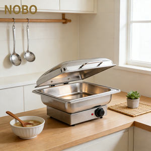 Scaldavivande <span class=keywords><strong>Elettrico</strong></span> Quadrato da 6L in Acciaio Inox, Set per Buffet e Catering - Product Image 4