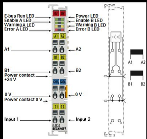 เทอร์มินัลอีเธอร์แคท, เอาต์พุต PWM 2 ช่องสัญญาณ, 24V DC, โมดูลควบคุมกระแสไฟ 1A รุ่น EL2535 - Product Image 4