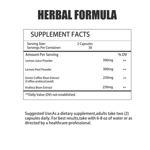 Vente directe d'usine : Capsules coupe-faim, stimulant métabolique, détoxifiantes, pour un ventre plat, capsules amincissantes, complément alimentaire. - Product Image 2