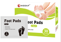 Patchs Détoxifiants pour les Pieds au Vinaigre de Bambou HODAF, Ginseng, Soulagement du Stress, Tissu Non-tissé 6*8cm
