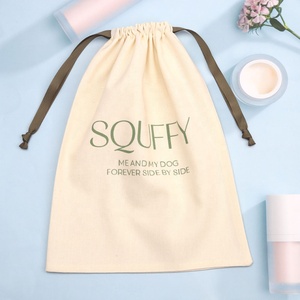 10*15cm Cotton Linen Drawstring Bags Custom Logo Size Environmental Cotton Canvas Fabric Packing Dust Pouch - Product Image 2
