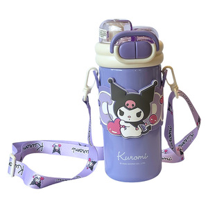 Bouteille d'eau isotherme Pochacco Cinnamoroll 500 ml portable avec paille pour enfants et étudiants Été 2025 - Product Image 4