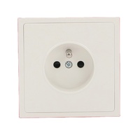 Precios baratos de fábrica Europa 80 Material de PC estándar 1 Gang 1 Way Botón de pared Interruptor de luz eléctrico para el hogar