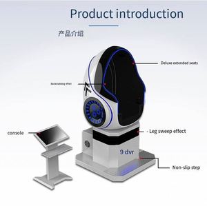เก้าอี้ VR Egg Chair โรงภาพยนตร์ 9D แบบสองที่นั่งสำหรับขาย แว่นตา HTC <span class=keywords><strong>Vive</strong></span> 3D ระบบจำลองสถานการณ์เสมือนจริง เครื่องเล่นสวนสนุก - Product Image 5