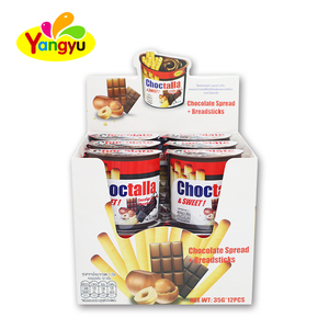 Nouveauté : Boîte de présentation de 12 bâtonnets de biscuits à tremper dans la crème au chocolat et aux noisettes, en vrac, vente en gros - Product Image 4
