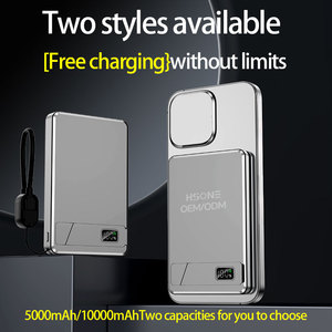 Hisone 5000mAh 10000mAh 20W <b>Wireless</b> Magnetic Ultra Slim LED Display Li-Polymer Battery Power Bank & <b>Wireless</b> Charger Type-C F18 - Product Image 3