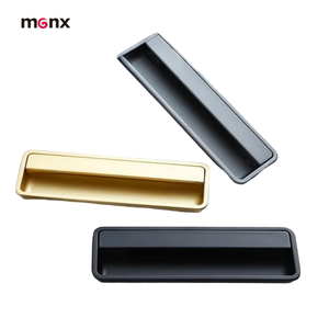 Furniture Hardware Invisible Embedded Wardrobe Cabinet Handles Wholesale Zinc Alloy Modern Recessed Closet <strong>Door</strong> Handle - Product Image 6