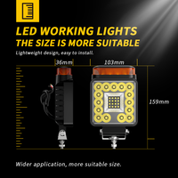 Projecteur de travail pour chariot élévateur DXZ H-37FS-31 4 pouces 31 LED, faisceau large, 9-36V, blanc ambre, pour chariot élévateur tout-terrain