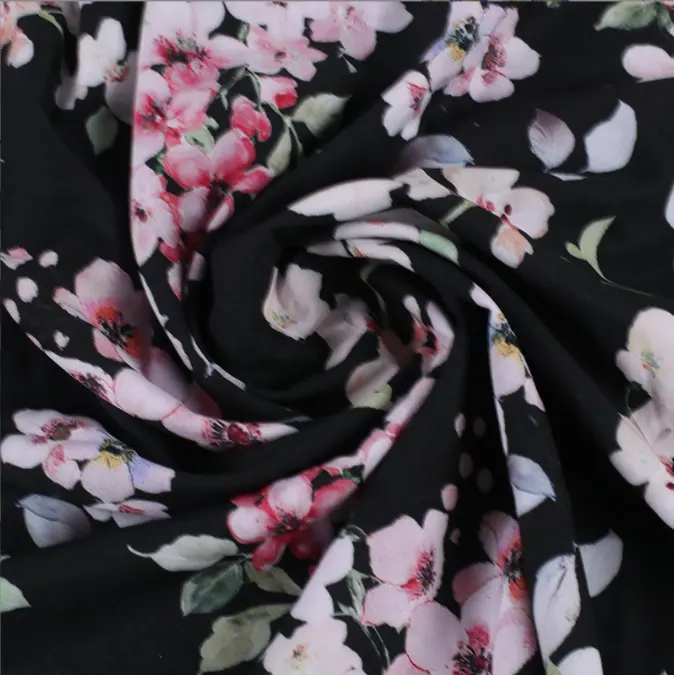 Factory wholesale polyester fabric Digital printing 3D flowers new design textile fabric home textile cloth