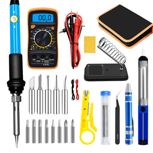 Multimètre Numérique Intelligent et Kit d'Outils de Soudage 19 en 1, avec <span class=keywords><strong>Fer</strong></span> <span class=keywords><strong>à</strong></span> <span class=keywords><strong>Souder</strong></span> Électrique <span class=keywords><strong>à</strong></span> Température Réglable <span class=keywords><strong>60W</strong></span> - Product Image 1
