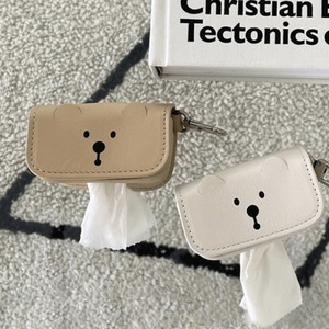 Cute Japanese Style PU Leather Pet Poop Bag, Adjustable Travel Trash Bag, Pet Cleaning Tool, Poop Bag Dispenser - Product Image 3