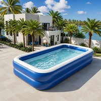Meilleur cadeau : Piscine gonflable pour enfants, idéale pour l'extérieur, le jardin, les fêtes estivales, le jeu aquatique et le divertissement.