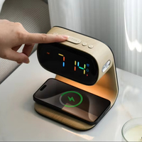 Veilleuse de chevet innovante avec chargeur sans fil rapide 15W avec lampe de réveil Nouveau produit pour l'utilisation du téléphone portable